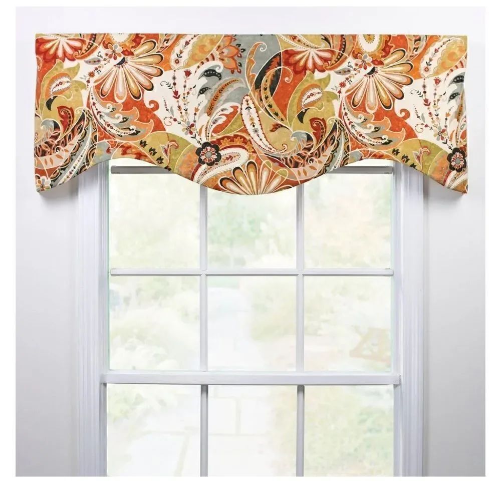 Contempo paisley picadilly shaped valance